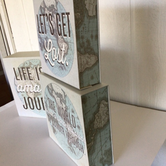 WORLD TRAVELER NESTING STORAGE BOXES SET OF THREE - Picture 2 of 14